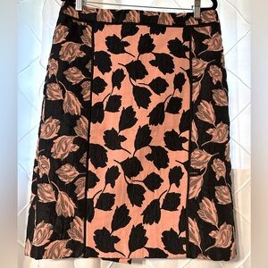 Ann Taylor Silhouette Floral Jacquard Skirt